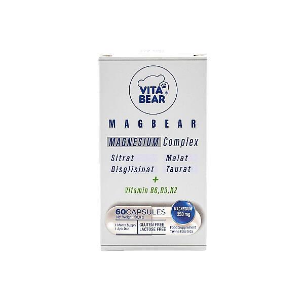 Vita Bear Magbear Magnesium Complex Daily Supplement 60 Capsules