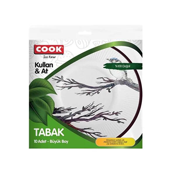 Cook Karton Disposable Paper Plates Large - 10 Pack - Eco-Friendly & Convenient Tableware