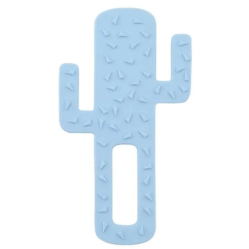 OiOi Cactus Silicone Baby Teether in Mineral Blue