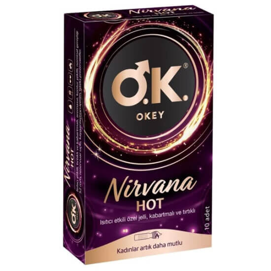 Okey Nirvana Hot Warming Condoms for Enhanced Sensation 10-Pack