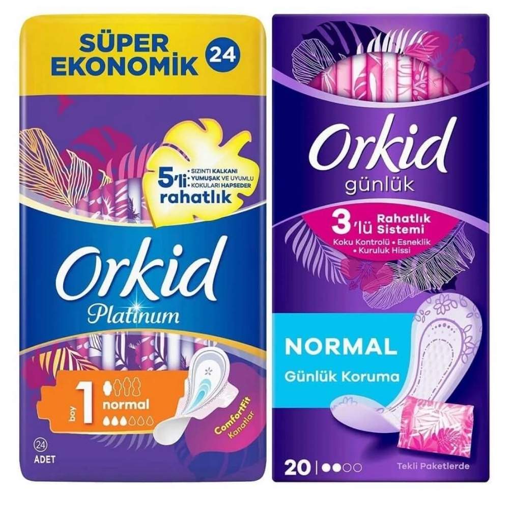 Orkid Platinum Normal Pads & Liners Pack 20 Count