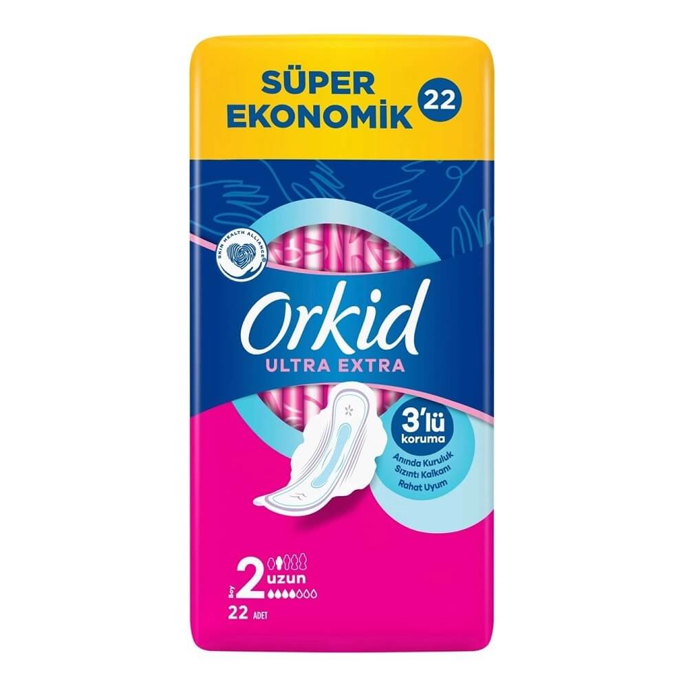 Orkid Ultra Extra Long Sanitary Pads for Comfort 22-Pack