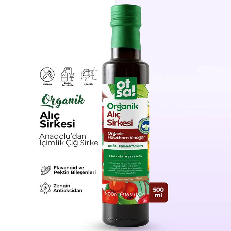 Otsa Organic Hawthorn Vinegar Raw & Unfiltered 500 ml