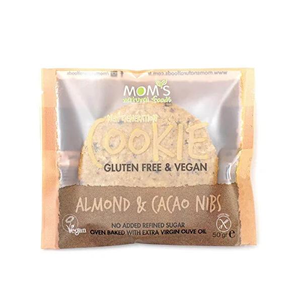 Mom's Gluten-free Cookies - Almond & Cocoa, Vegan, Sugar-Free, 50g