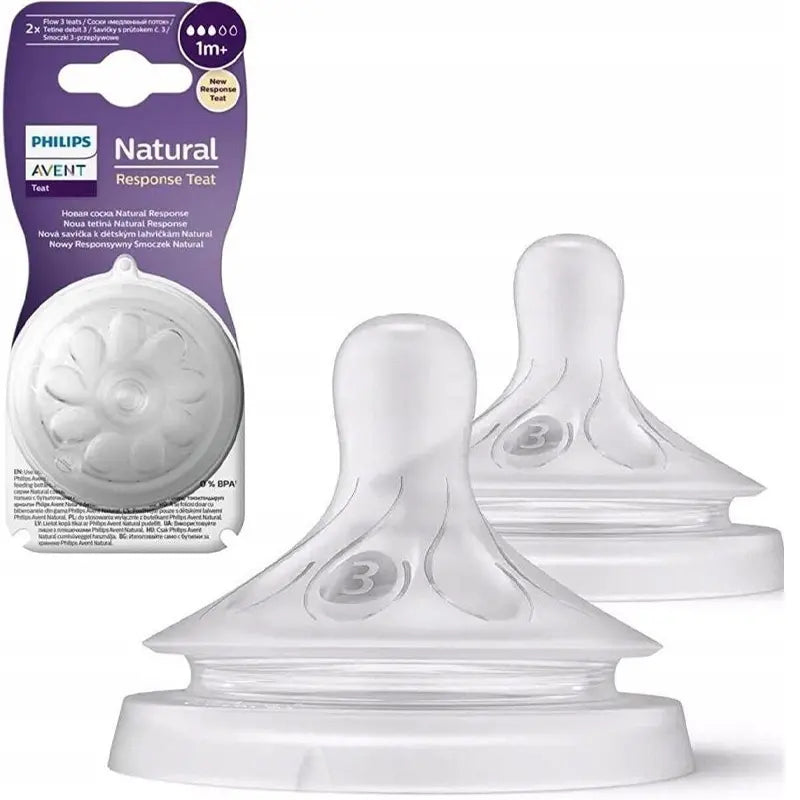 Philips Avent Natural Response Teat Flow 3 1M+ 2-Pack