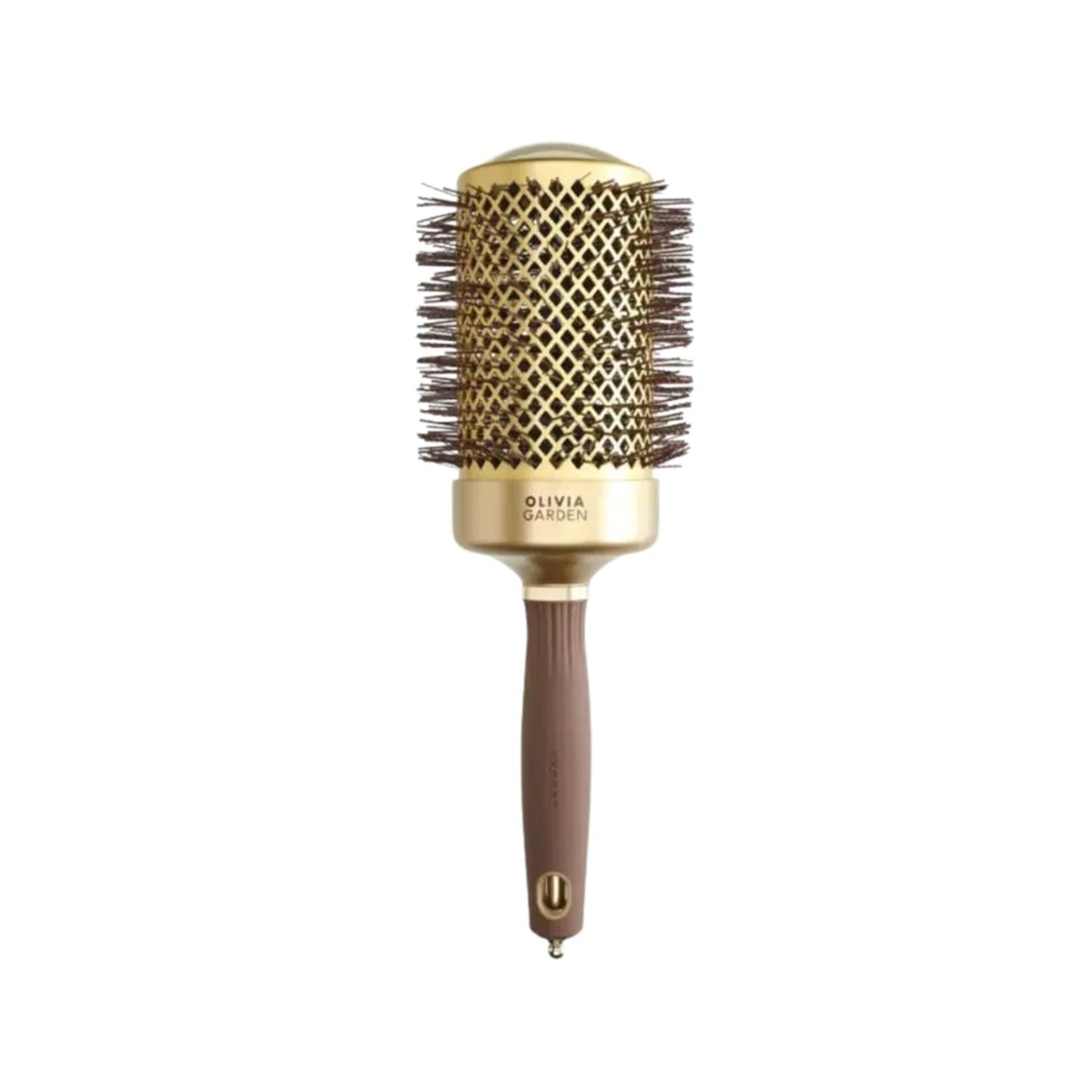 Olivia Garden Expert Blowout Speed Wavy Bristles Gold Brown Hair Brush 65mm - Efficient Detangling & Styling