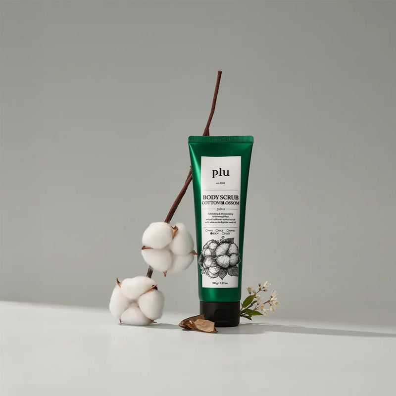 Plu Cotton Blossom Body Scrub & Wash 200g