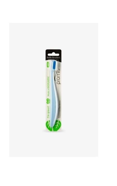 Promis Bioplastic Single Tuft Toothbrush Blue 1 Count