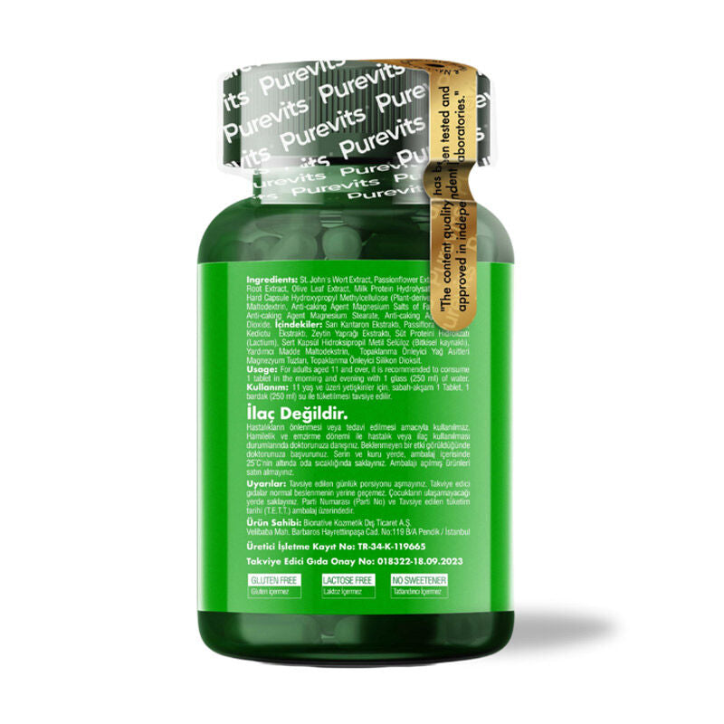 Purevits St. John's Wort Complex Herbal Supplement 60 Capsules