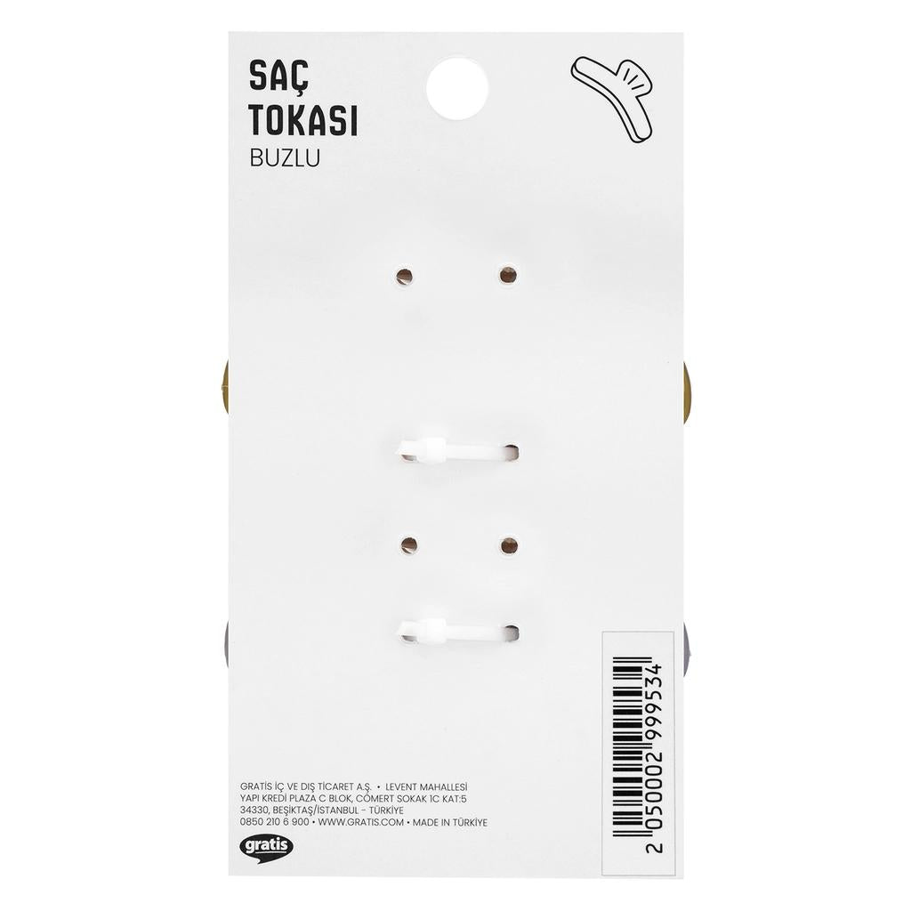 Eklips Frosted Seashell Hair Clips 2-Pack