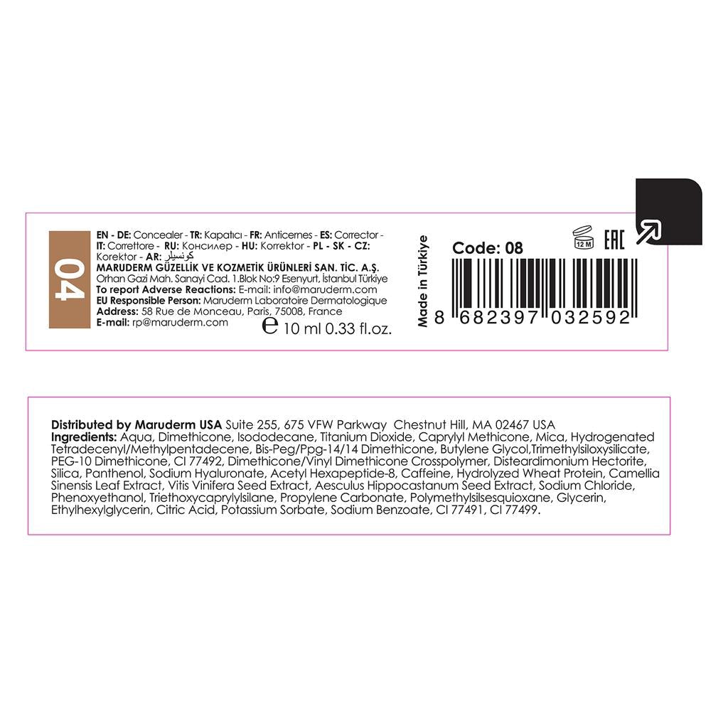 Maruderm Make Up Cover Crush Concealer No: 04 10ml