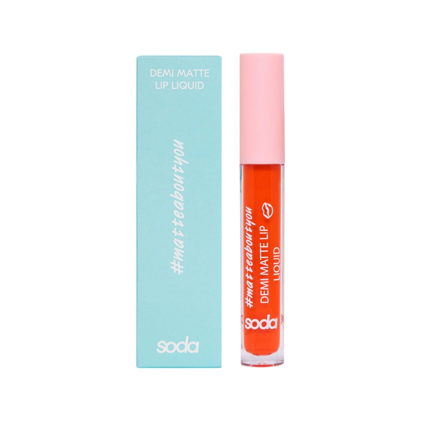 Soda Liquid Lipstick - Demi Matte Finish, Shade 004, 0.12 fl oz - Affordable Cosmetic Product
