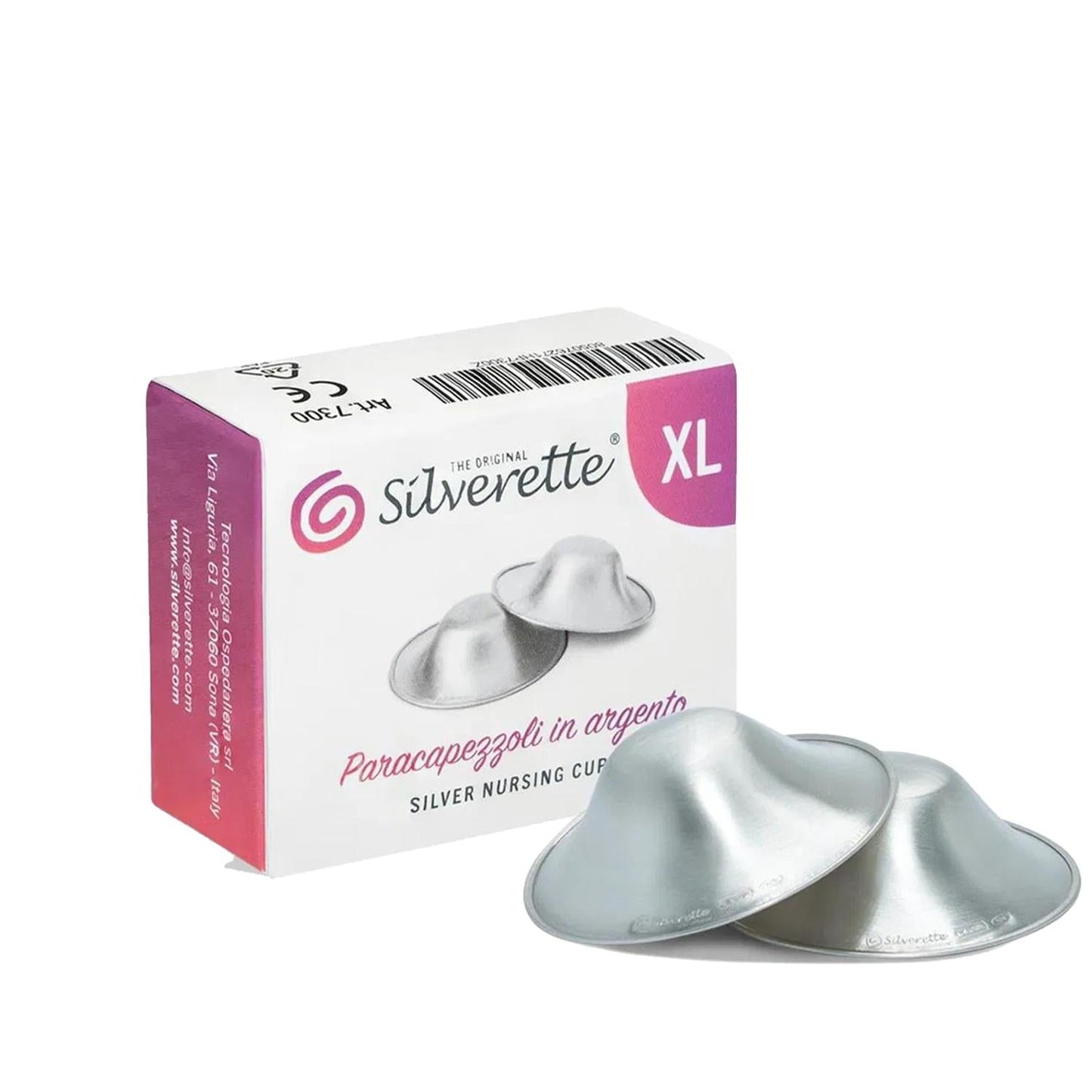 Silverette XL Original Silver Nipple Shields for Breastfeeding Comfort and Protection