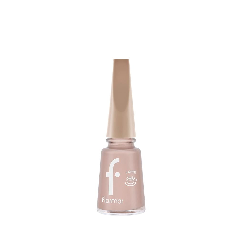 Flormar Dusty Cappuccino High-Shine Brown Nail Polish 004 11ml