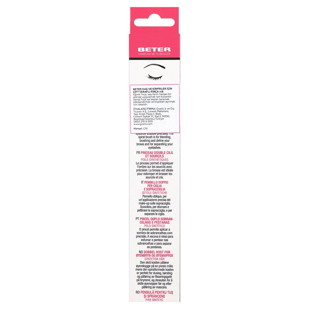 Beter Pro Double-Sided Brow & Lash Brush No: 8