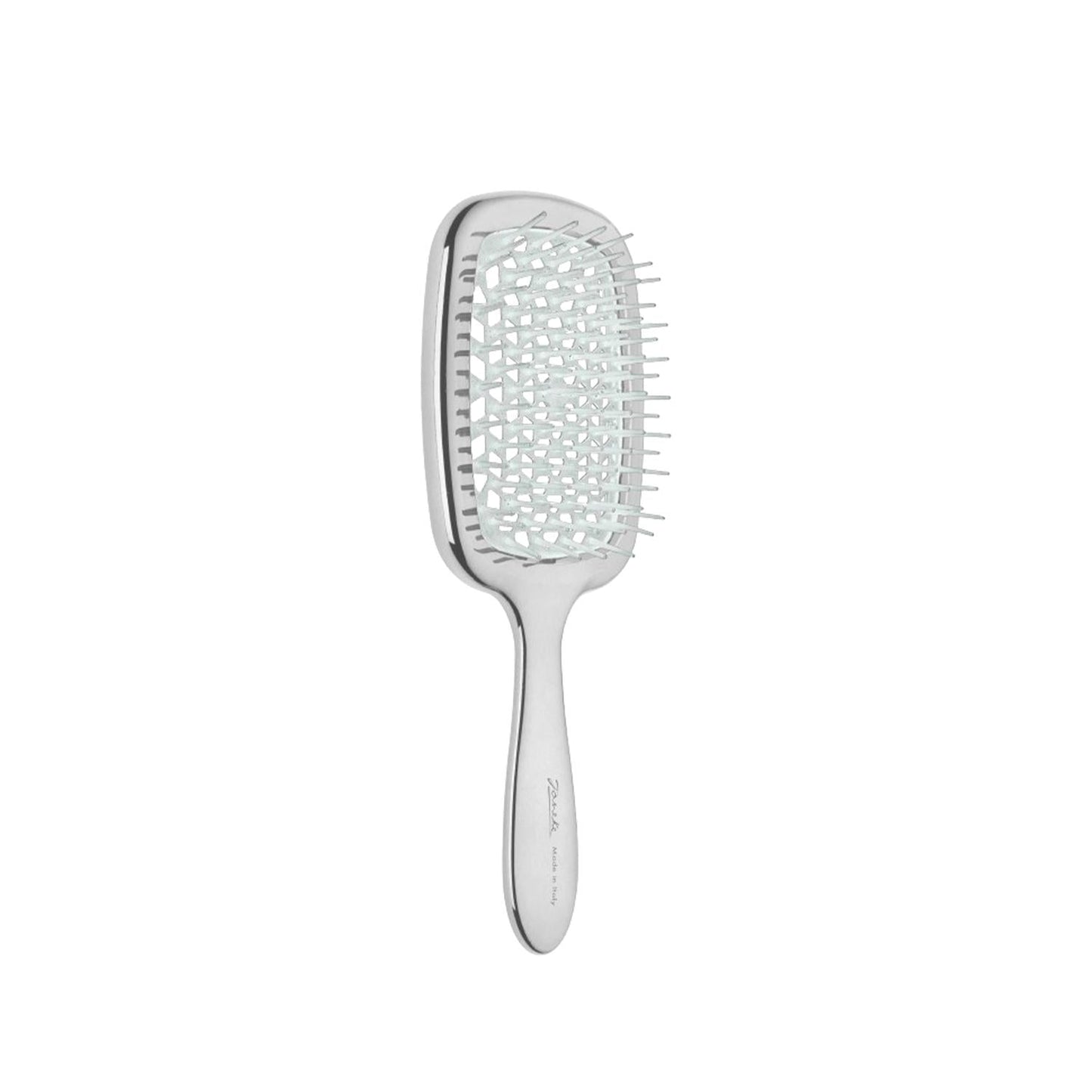 Janeke Superbrush Chrome Grey Hair Brush CRSP230