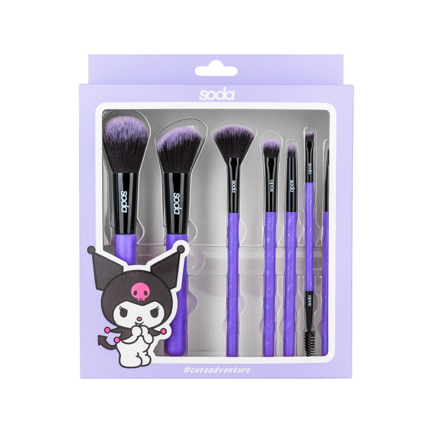 Soda Hello Kitty Big Softie Makeup Brush Set - Soft Bristles, Multiple Brushes for Various Makeup Applications