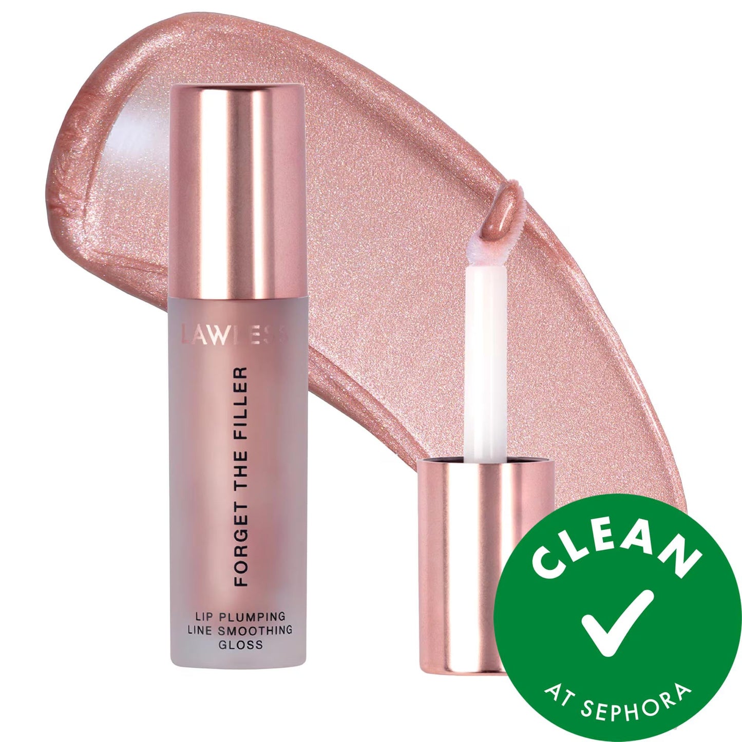Forget The Filler Lip Plumper: Hydrating Vegan Gloss for Fuller, Smoother Lips | Visibly Increases Lip Volume & Reduces Lines
