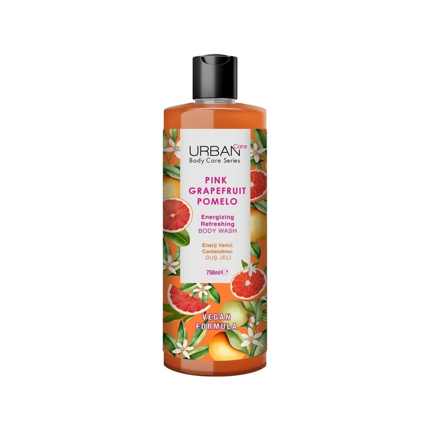 URBAN Care Body Series Pink Grapefruit Shower Gel 750ml - Refreshing Body Cleanser