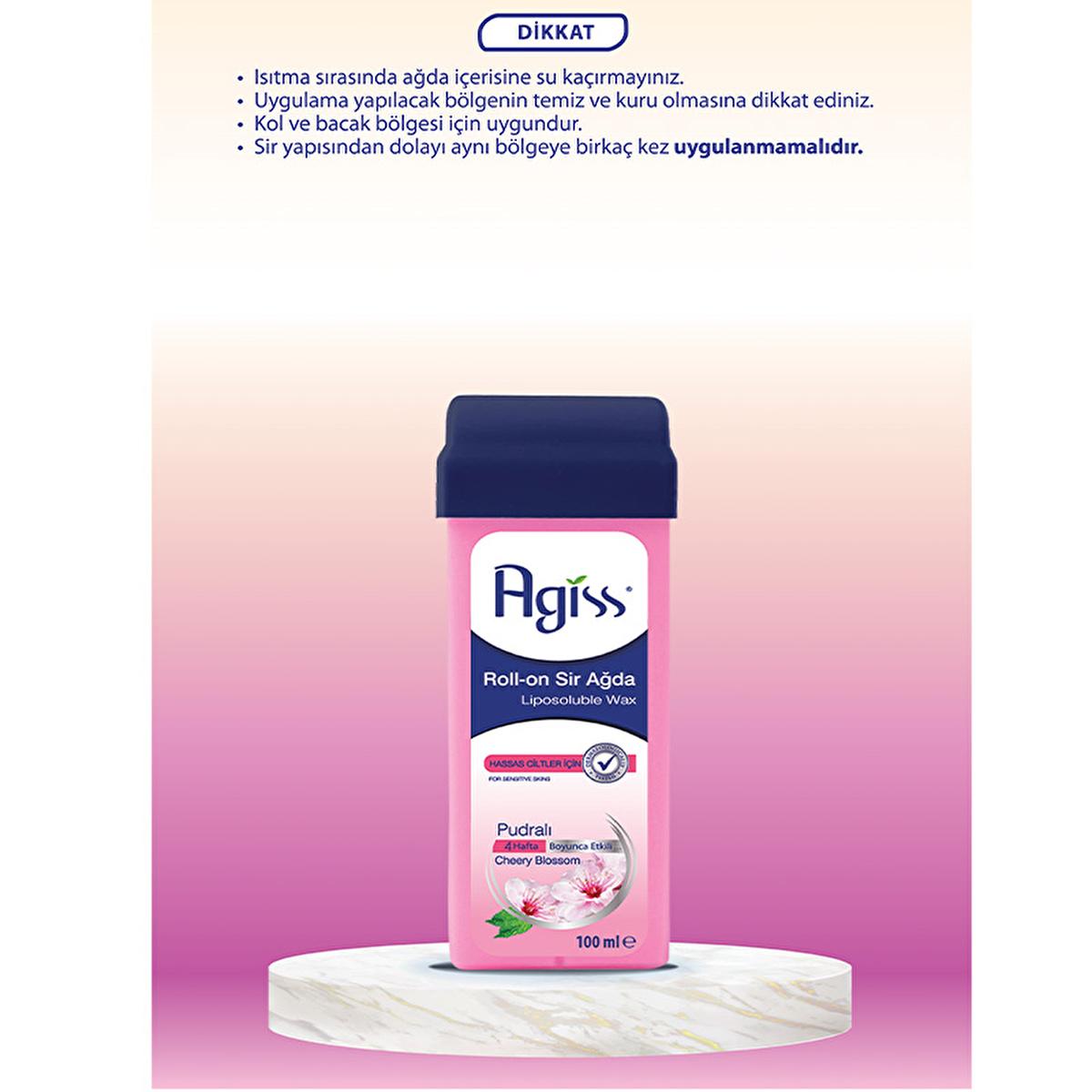 Agiss Roll-On Wax for Sensitive Skin - Natural Resin Hair Removal, Easy Application, Perfect for Legs & Arms - 3.38 fl oz