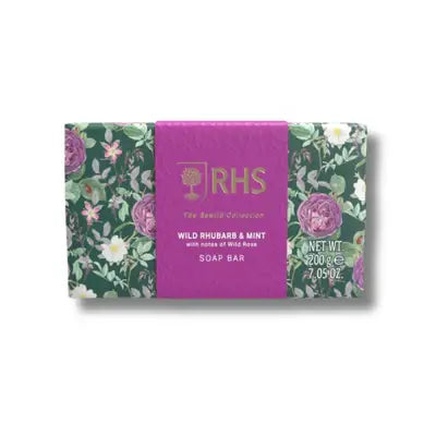 Rhs The Rewild Rhubarb & Mint Soap with Wild Rose 200g