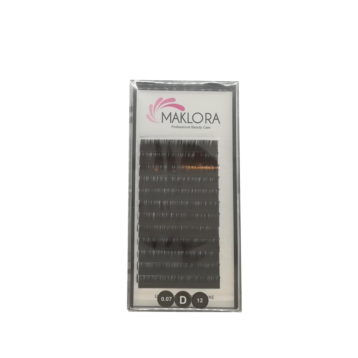 Maklora Eyelash Extensions Volume Silk D Curl 0.07 Thickness 12mm Length - Luxurious Volume Lashes