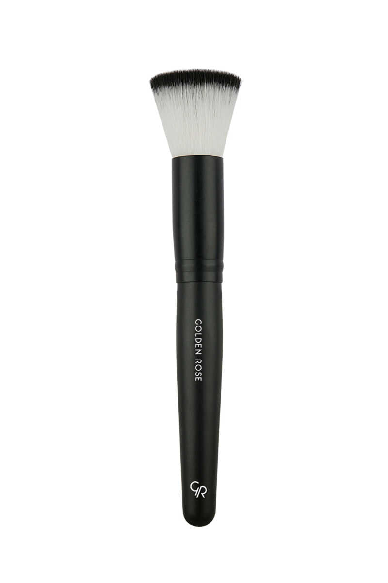 Golden Rose Round Face Brush for Flawless Foundation