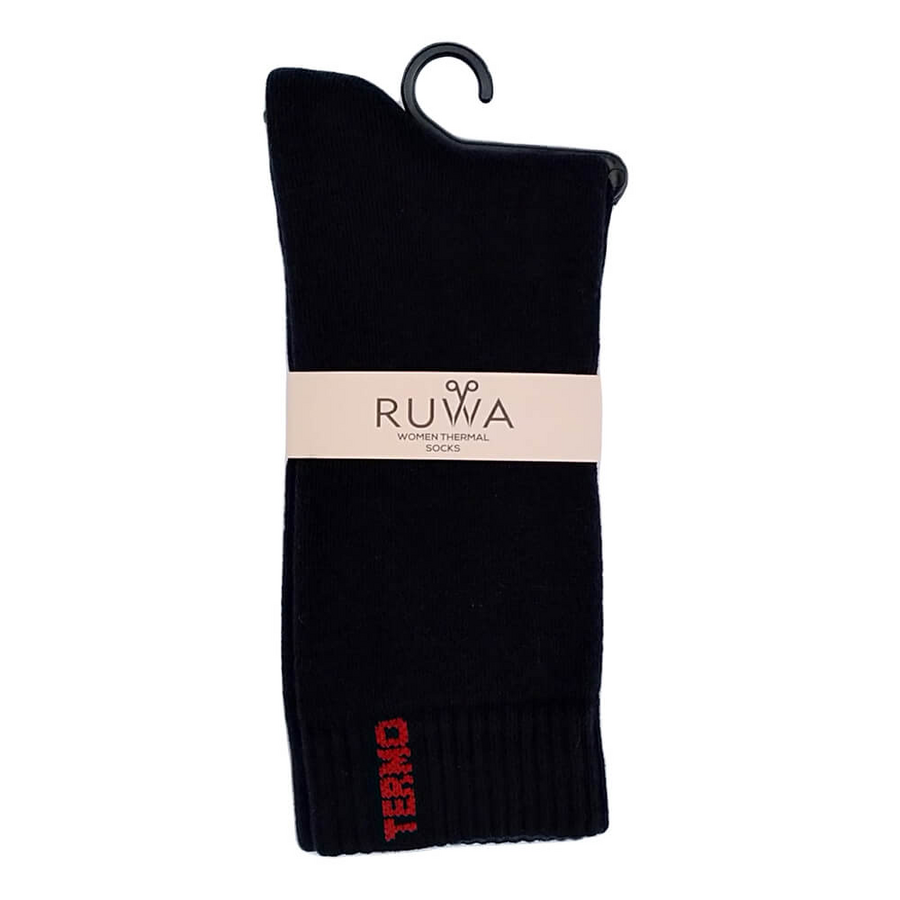 Ruwa 250 Women's Thermal Socks Cozy Black Winter Socks
