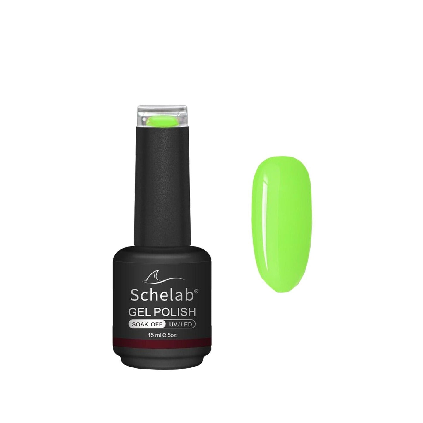 Schelab Long-Lasting Gel Nail Polish - Avocado 01, 3-Step Application, 0.51 fl oz