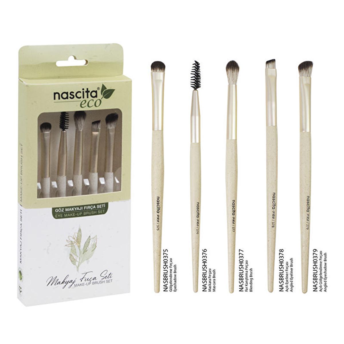 Nascita Eco Makeup Brush Set - Eco-Friendly Eye Makeup Brushes for Precise Application