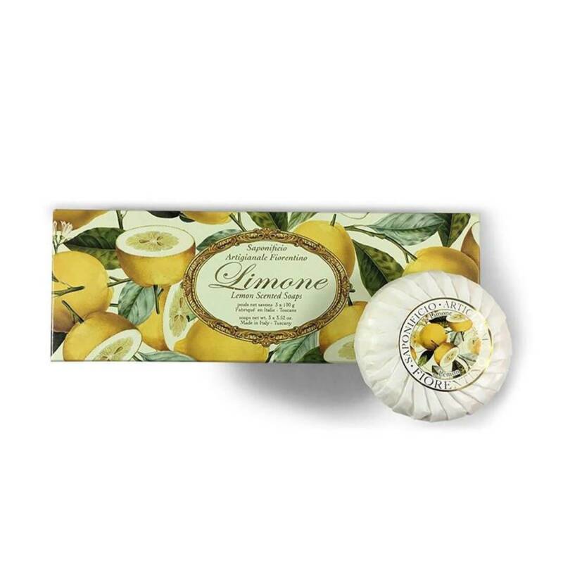 Saponificio Artigianale Fiorentino Lemon Soap Set 3 x 100g