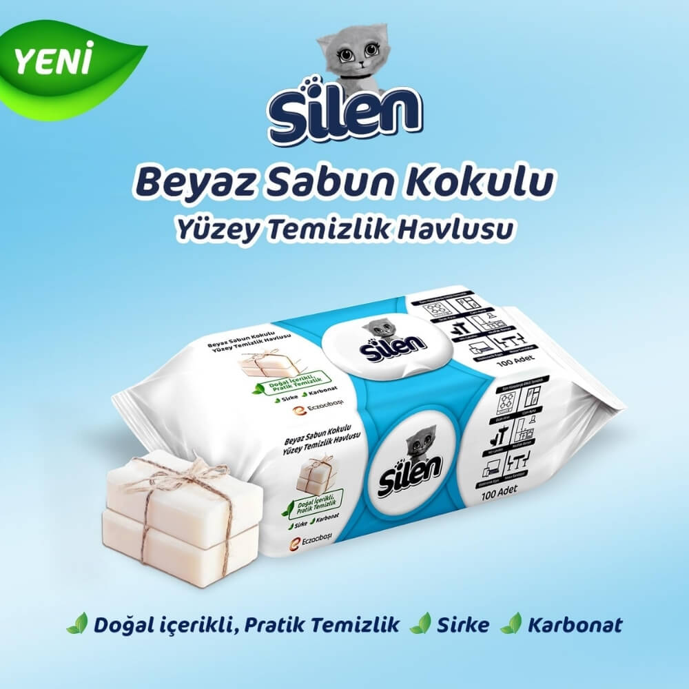 Solo Silen White Soap Scented Surface Wipes 100 Count