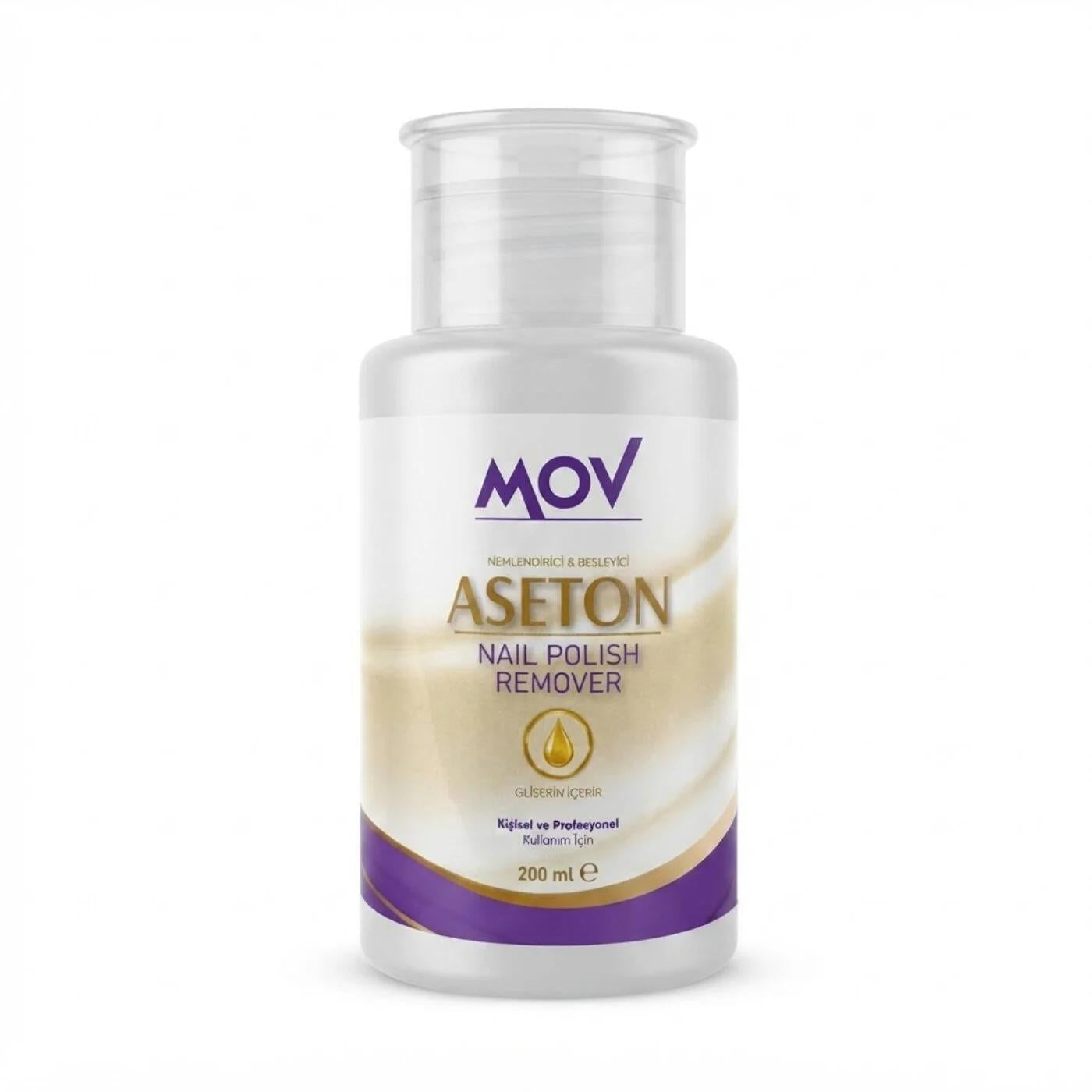 Mov Pump Dispenser Nail Polish Remover Acetone 200 ml