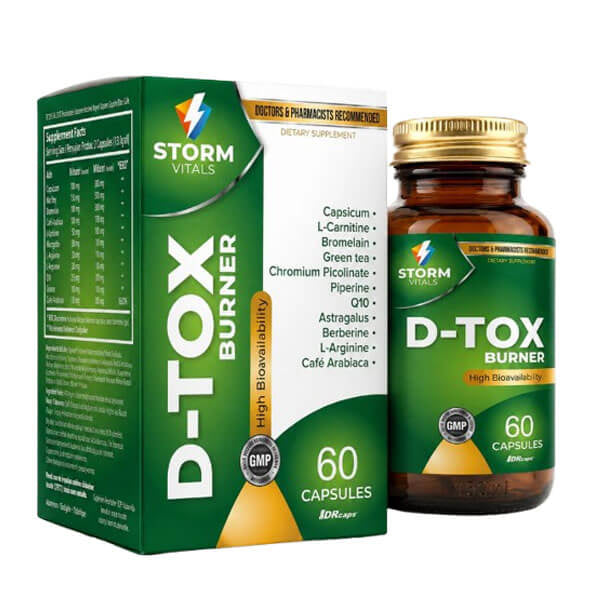 Storm Vitals D Tox Burner Dietary Supplement 60 Capsules