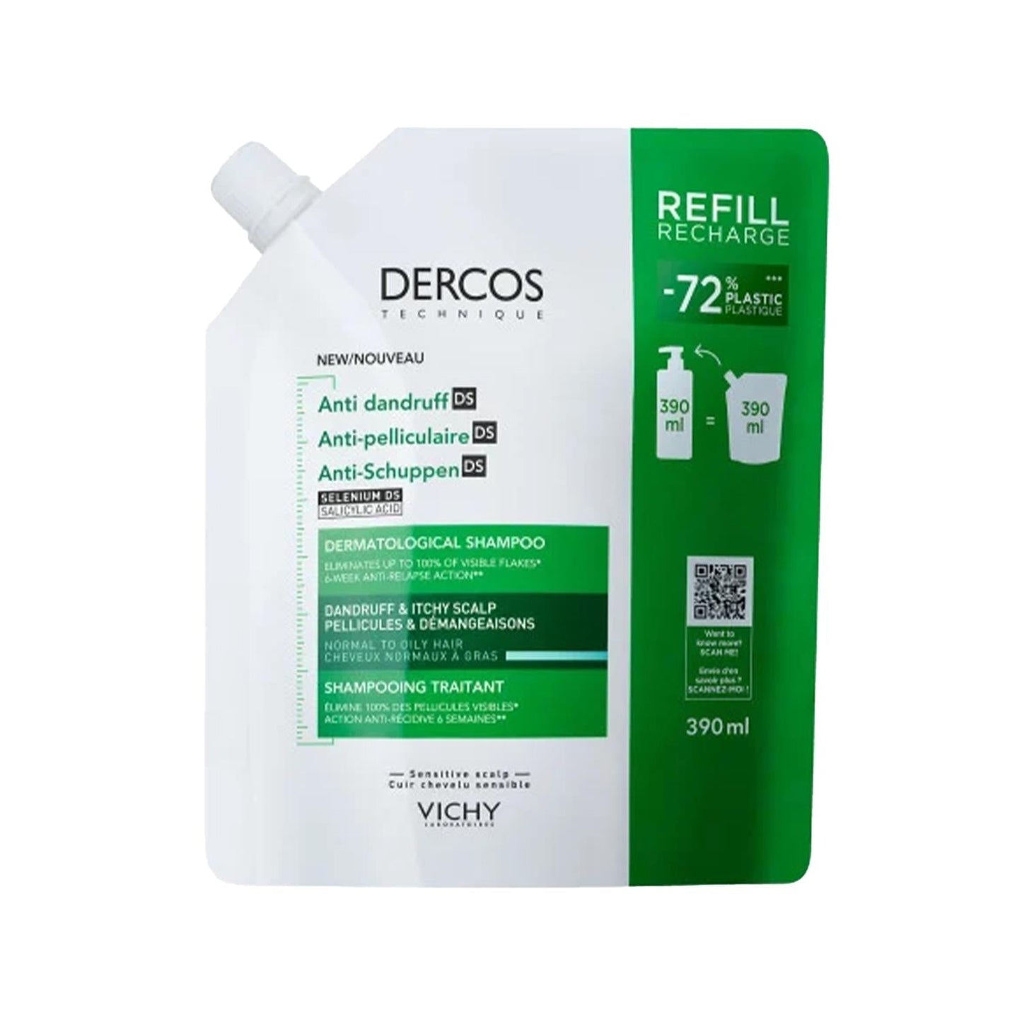 Vichy Dercos Anti-Dandruff Shampoo Refill 390 ml