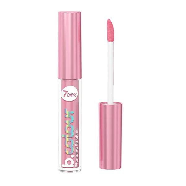 7Days B.Colour Volumizing Lip Gloss - Soft Pink, Non-Sticky, Vegan, Hyaluronic Acid