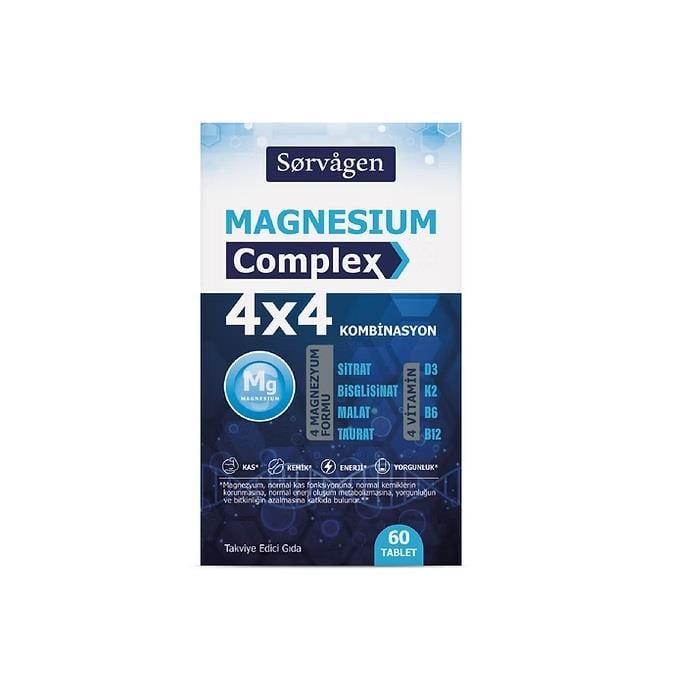 Sorvagen Magnesium Complex 4x4 Support Supplement 60 Tablets