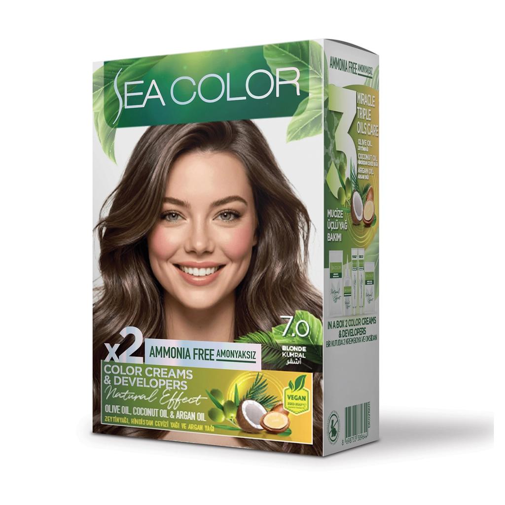 Sea Color Amonyaksız Hair Dye 7.0 Kumral