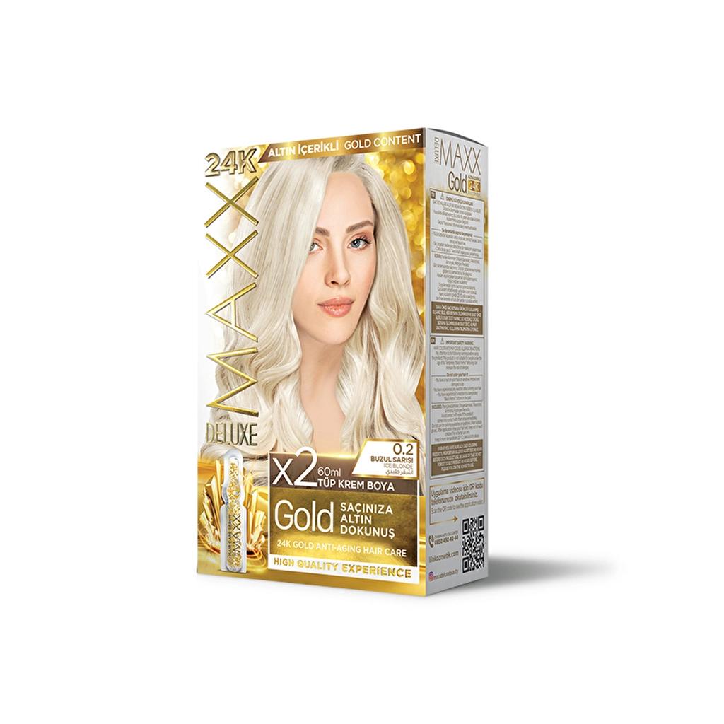 Maxx Deluxe Golden Beauty Hair Color 0.2 Ice Blonde