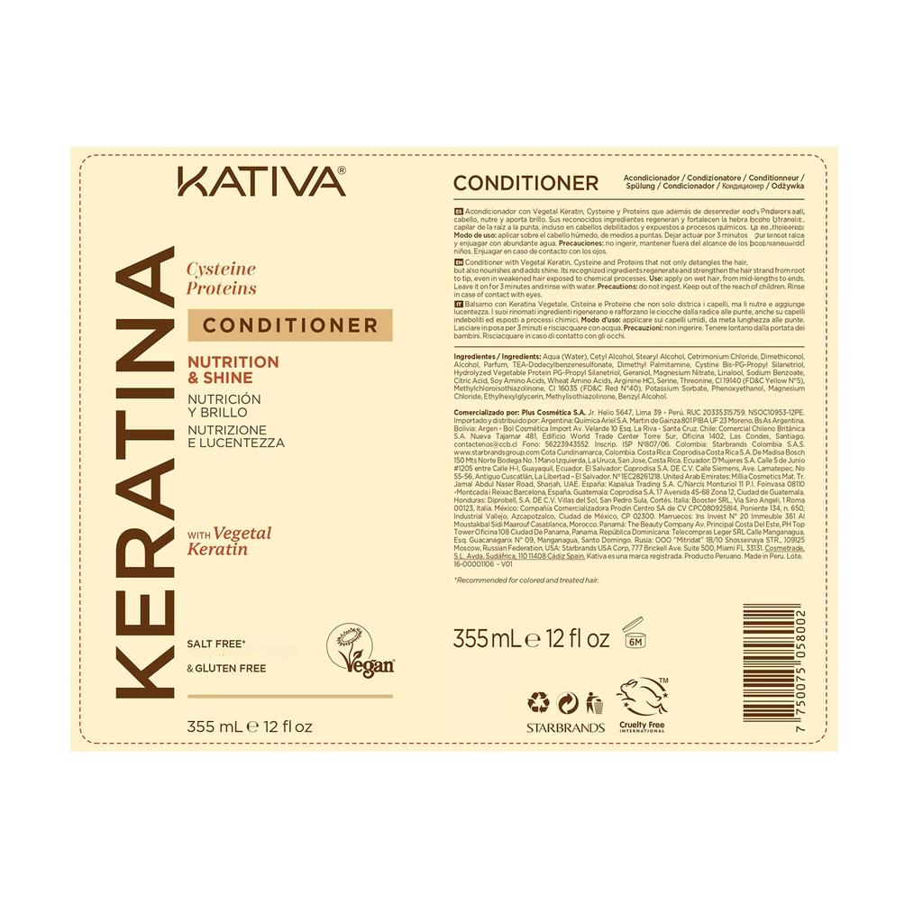Kativa Keratinli Vegan Hair Treatment Cream 355 ml