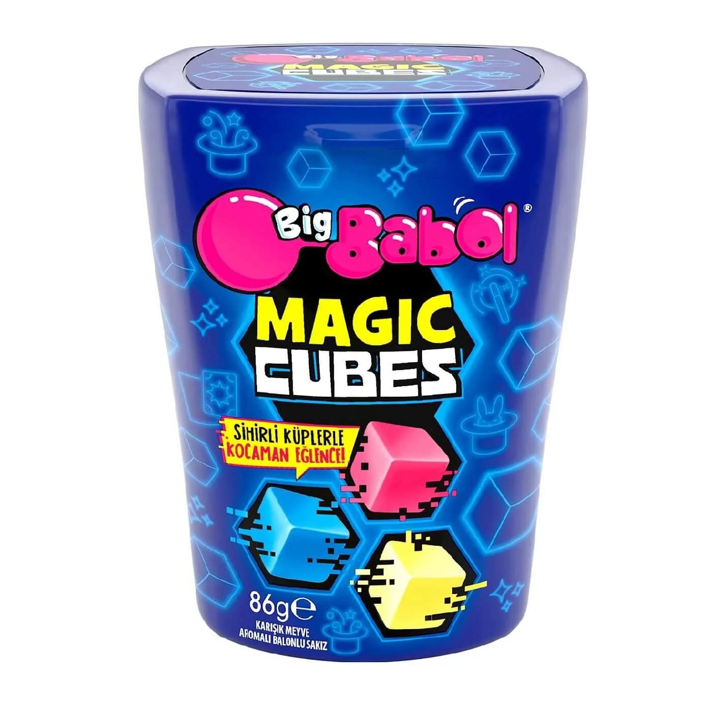 Big Babol Magic Cubes Bubble Gum Bottle for Kids & Adults 86g