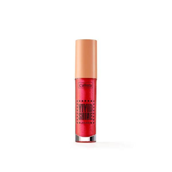 Callista Vivid Shine Lip Gloss - Moisturizing, Long Lasting, Candy Apple Red