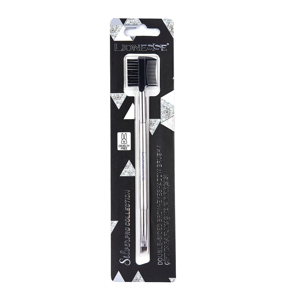 Lionesse Silver Collection Dual-Sided Brow & Eyeshadow Brush