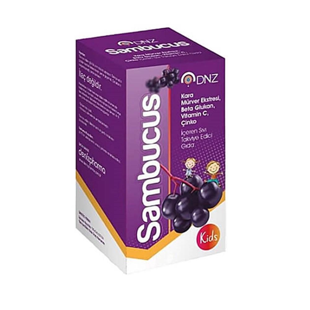 DNZ Sambucus Elderberry Extract Liquid Dietary Supplement with Beta Glukan & Vitamin C - Immune Support for All Ages