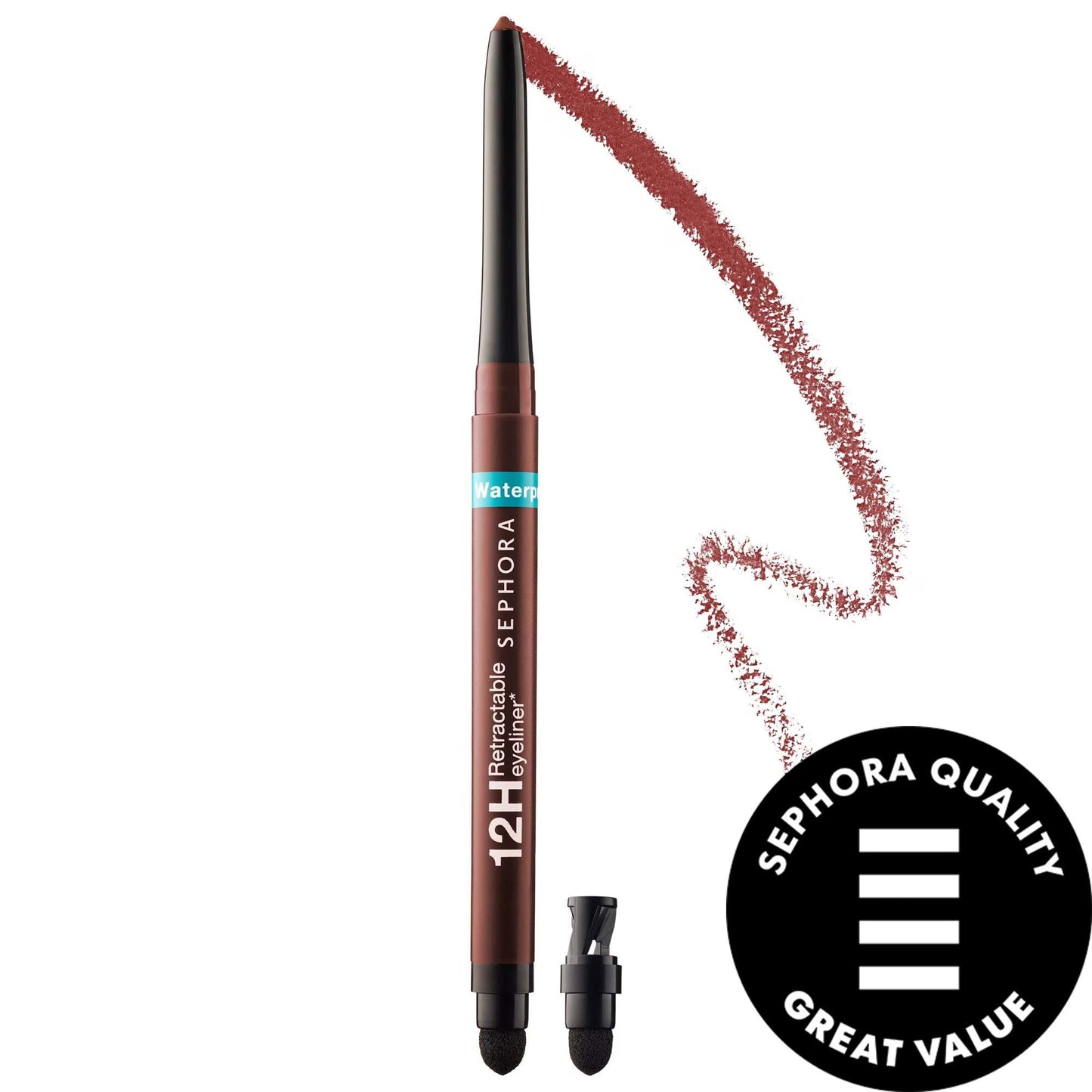 XYX Waterproof Retractable Eyeliner Pencil - 12HR Long-Wear, Creamy Texture, Three-in-One Eye Makeup