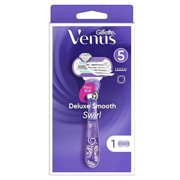 Gillette Venus Swirl Extra Smooth Women's 5-Blade Razor with Flexiball Technology & MicroFine Comb