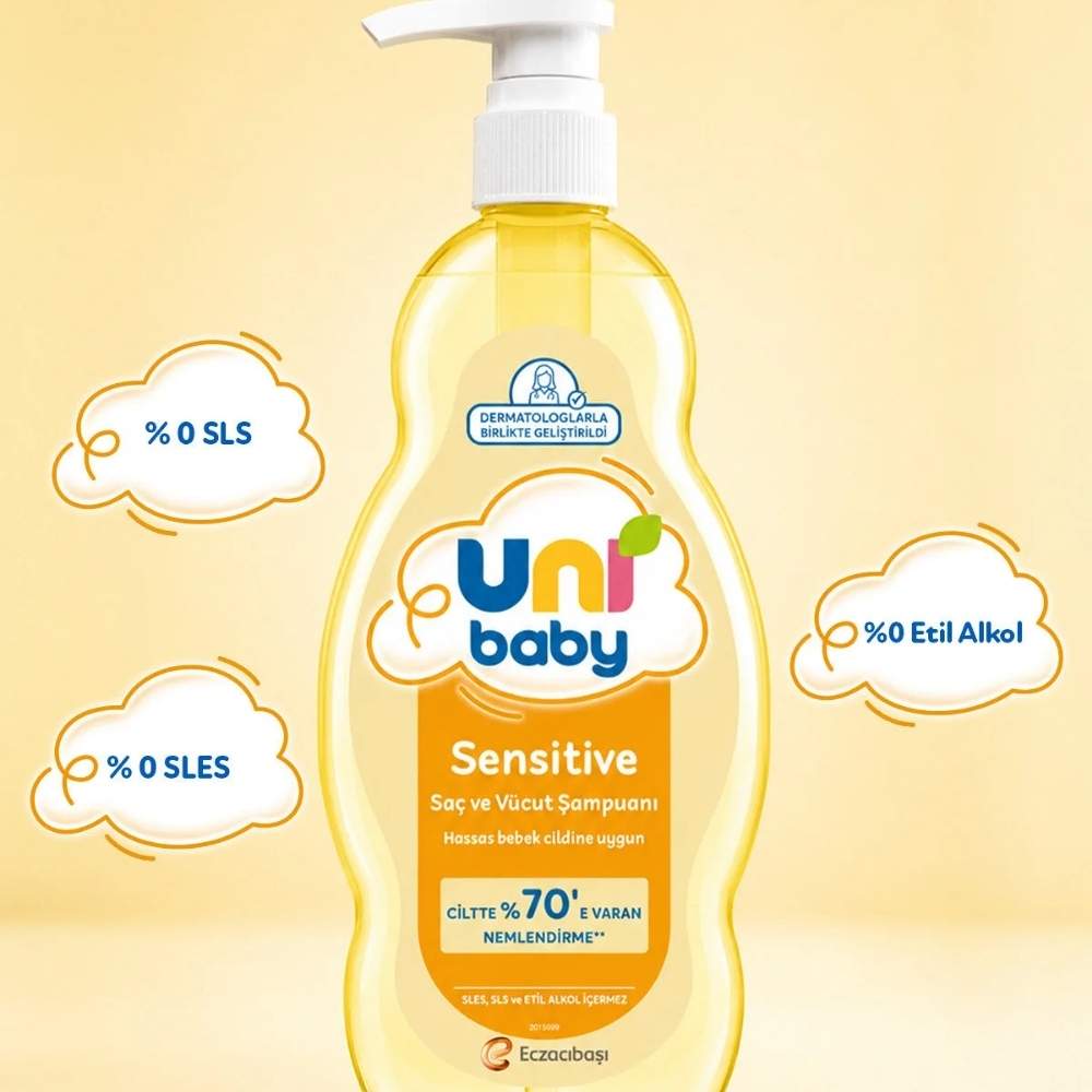 Uni Baby Sensitive Hair & Body Wash Gentle Cleansing 200 ml