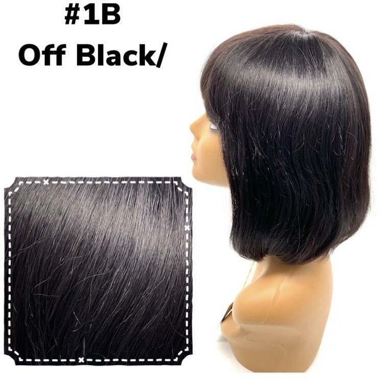 Unique's 100% Human Hair Full Wig Style A8 - Choose Color
