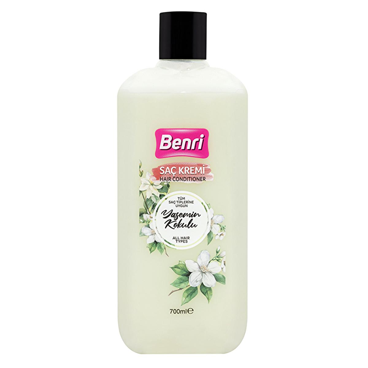 Benri Jasmine Scented Hair Conditioner - 700ml for Soft, Shiny, and Easily Styled Hair - Nourishing & Moisturizing Hair Care