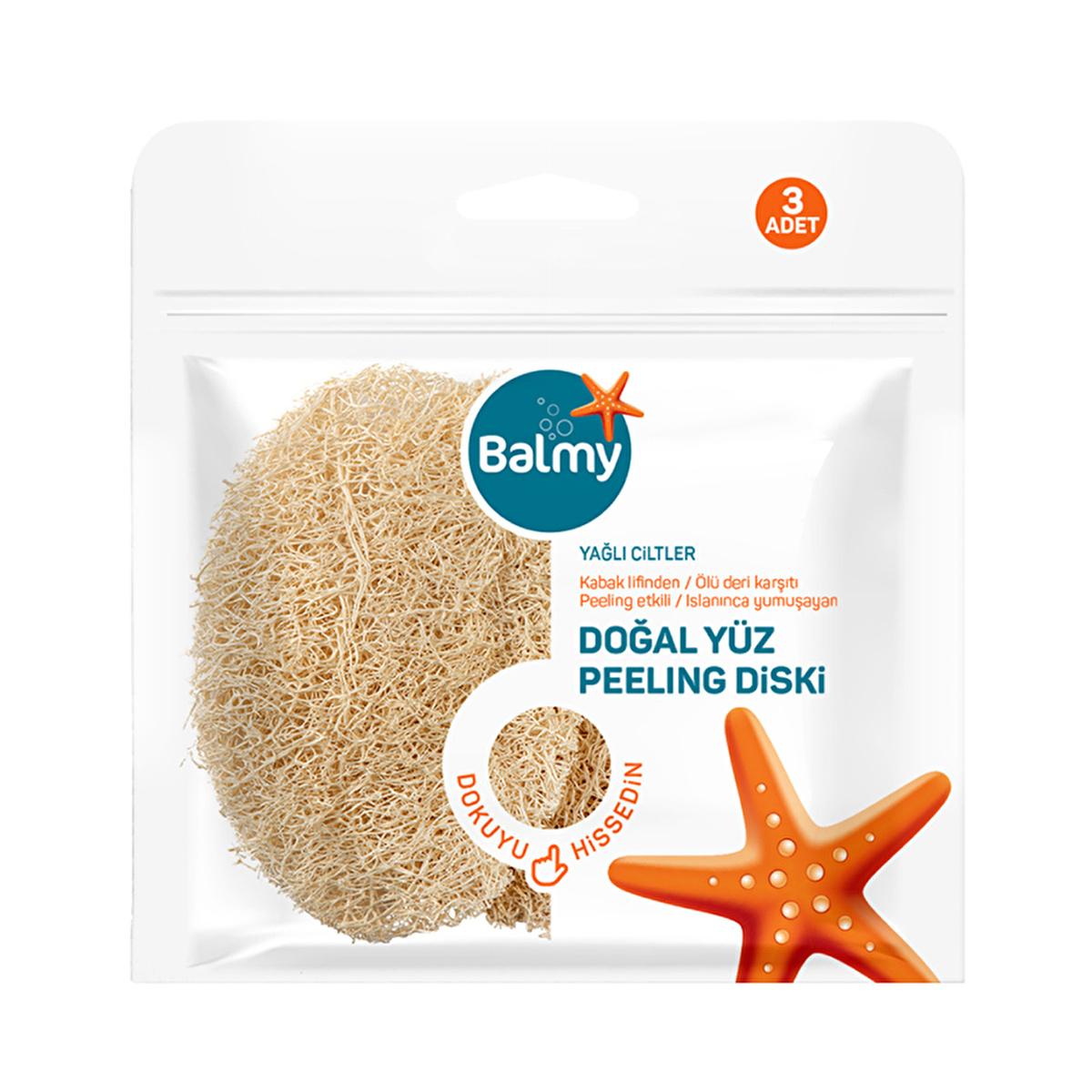 Balmy Natural Exfoliating Face Disk - Gentle Pumpkin Fiber Skincare for Acne & Oily Skin